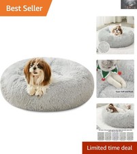 Luxurious Fluffy Dog Bed with Heating for Ultimate Comfort   Machine Washable