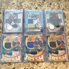 Donruss NFL 2024 Rookie Swatch/Phenoms/First Year Fresh 6-Card Lot