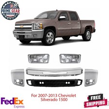 New Front Bumper Fog Lights Kit For 2007-2013 Chevrolet Silverado 1500