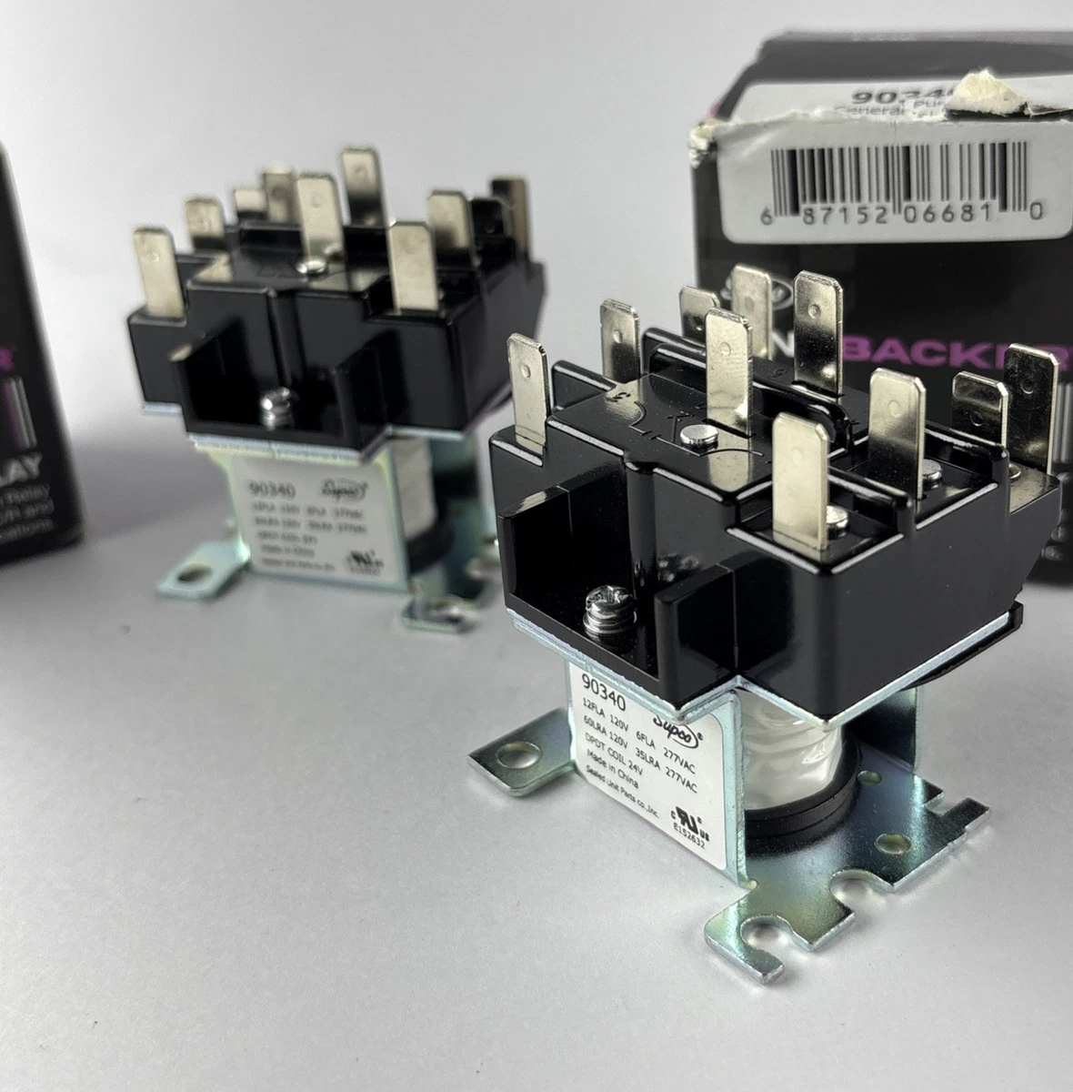 2x Supco Fan Relay 24V 90340 photo 2