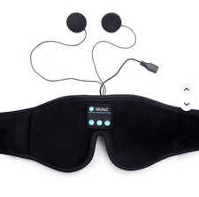 3D Night Sleep Eye Mask Sleep Aid w/Wireless Headphones  Bluetooth Music, calls
