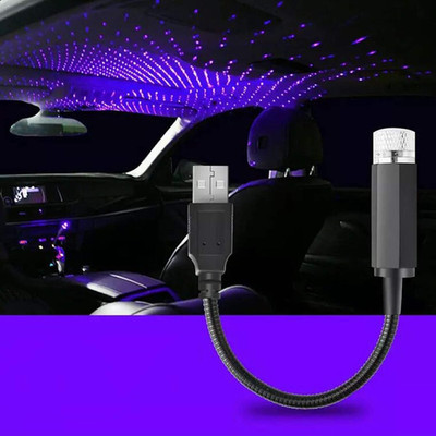 USB Star Projector Night Light, Adjustable Romantic Starry Sky Projector Car Lig