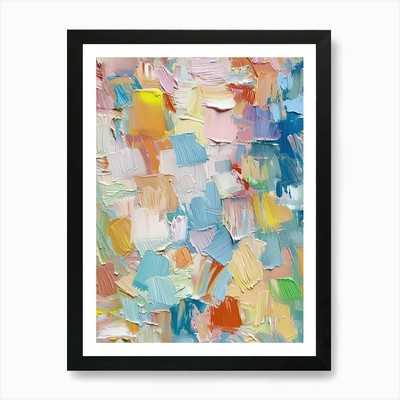 Pastels Impasto Pinselstriche gerahmt Wandbild Poster Leinwanddruck Bild