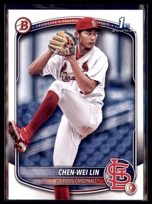 2025 Bowman Prospect Paper Chen-Wei Lin Cardinals #BP-141 5 Card Lot