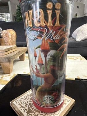 Starbucks Coffee Hawaii E Koma Mai Hula Girl 2007 Travel Tumbler 16oz 473ml