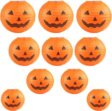 Halloween Jack-O-Lantern Paper Lanterns Halloween Pumpkin Hanging Paper Lantern