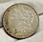 1888 US Morgan Silver Dollar $1 AU (Cleaned, Retoned)