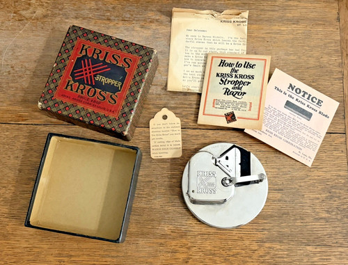 Kriss Kross Stropper Razor Sharpener Box Instructions Paperwork Barber Excellent