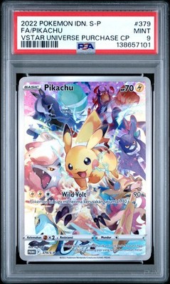 2022 POKEMON INDONESIAN S PROMO #379 FULL ART/PIKACHU PSA 9 | eBay