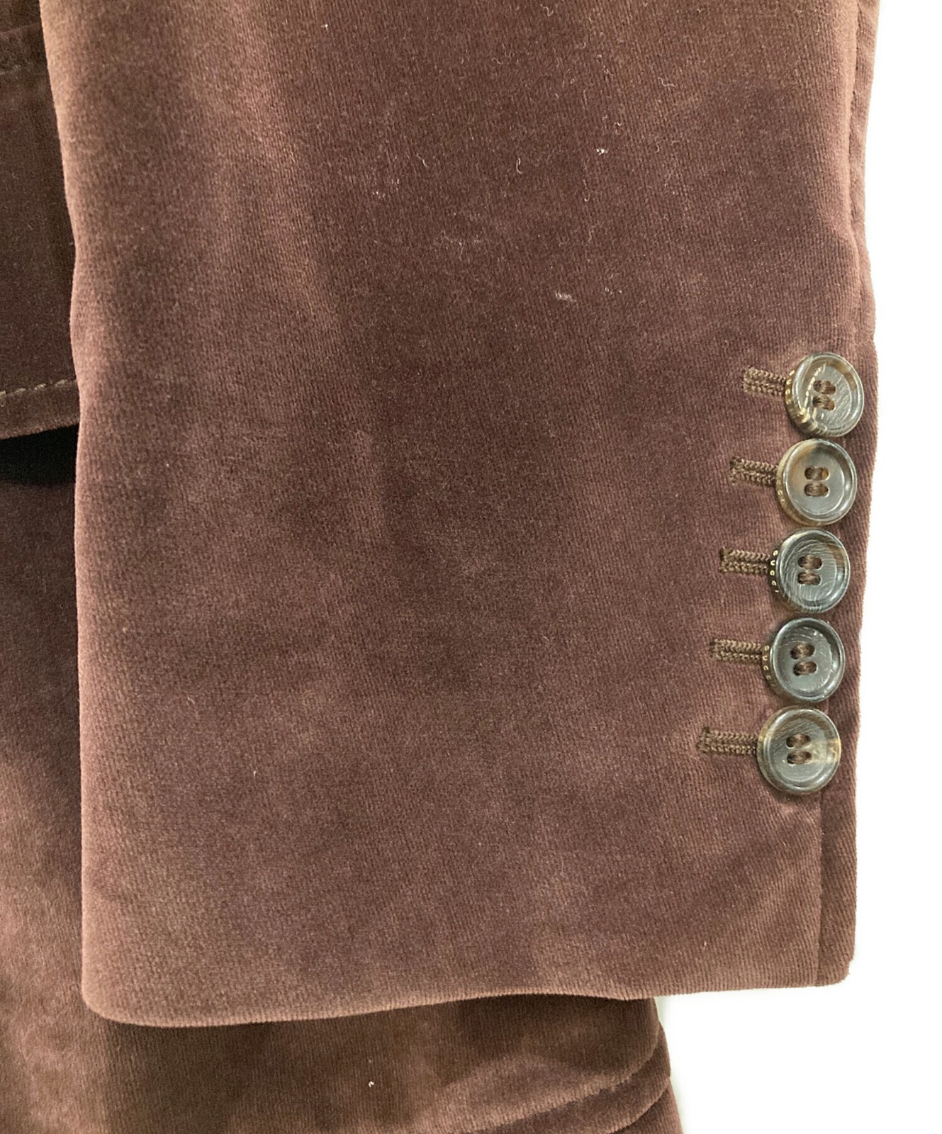 GUCCI Cotton Velvet Tailored Jacket M Size Brown 18YEF0 From Japan thumbnail 6