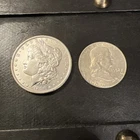 1890 Morgan Silver Dollar & 1952 Franklin Half Dollar Silver