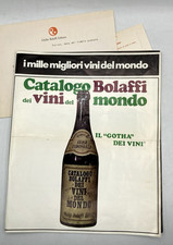 CATALOGO BOLAFFI DEI VINI DEL MONDO Luigi Veronelli Pieghevole pubblicitario 196