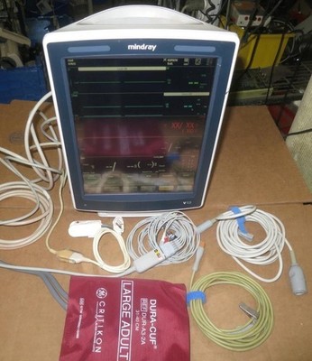 Mindray V12 Bedside Monitor ECG MASIMO SpO2 NIBP BP module V-DOCK