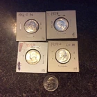 WASHINGTON QUARTERS LOT OF 5 SILVER 1942-S 1954 1954-D 1954-S 1955 TONING
