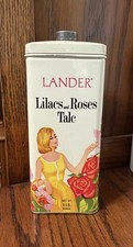 Vintage Lilacs  Roses Talc by Lander Beautiful Graphics Clean original Lid