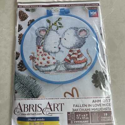 ABRIS ART Kreuzstich-Set ''Fallen In Love Mice''