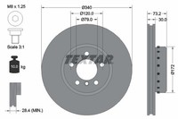 Textar Bremsscheiben Textar PRO Ø 340Mm InnenbelüFtet Beschichtet FüR BMW 922649