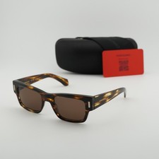 New Salvatore Ferragamo SF2011S 216 Striped Brown/Brown 53-21-140 Sunglasses