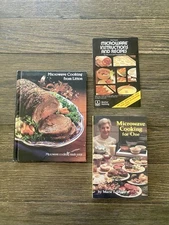 Vintage Microwave Cookbook Bundle Recipes Lot 3 Books Cooking Baking