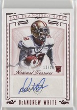 2015 Panini National Treasures Jersey Number Red 12/18 DeAndrew White Auto 0ga