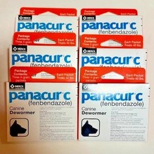 6X Panacur C 4 gram Canine 40lbs Dewormer Treatment 3 packets exp. Date- 1/27
