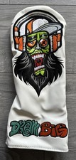 Image of Dream Big Hip Hop Skull Golf Driver Head Cover - White - Embroidered - New