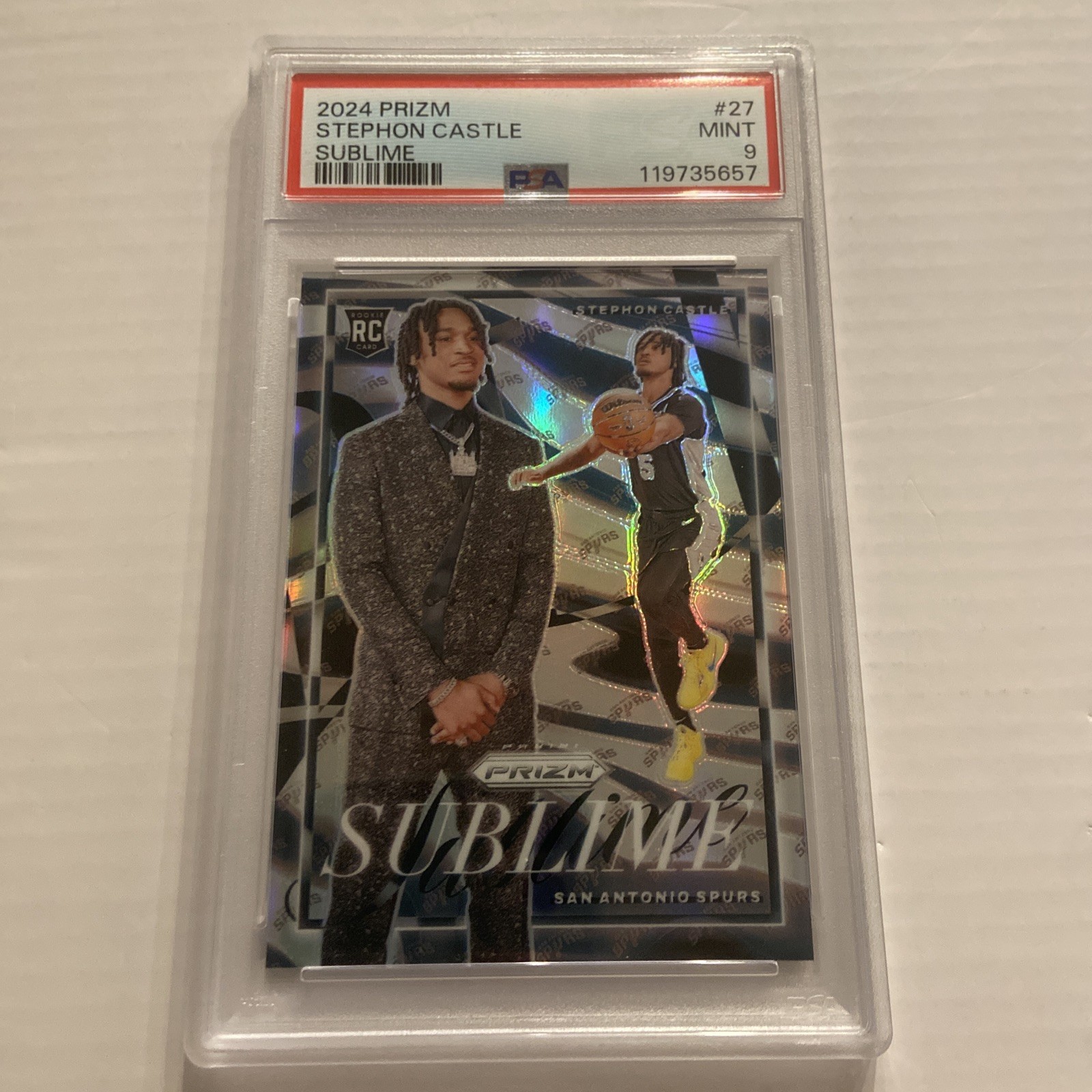 2024 Prizm Stephon Castle Sublime RC #27 PSA 9