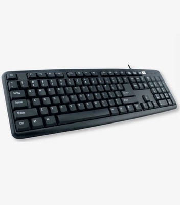 PS/2 Tastatur 105 Tasten Schwarz für PC Desktop Ergonomisch Verkabelt Layout DEU