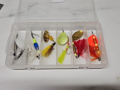 6Pcs Fishing Lures Spinnerbaits hand crafted high quality materials-As Shown'