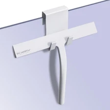 Shower Squeegee 9" with Silicone Hook - All Purpose Squeegee for Shower Glass Do