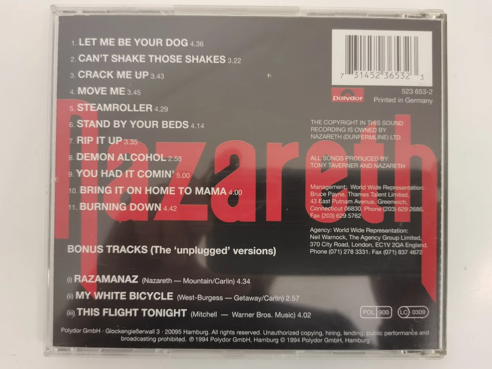 Nazareth - Move Me (1994) 731452365323 CD in Top Zustand - Bild 3 von 4