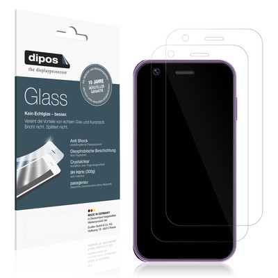 2x Schutzfolie für SOYES XS16 Mini Smartphone - Anti-Shock 9H Folie dipos Glass