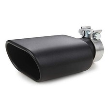 Square Exhaust Tip 2.25" Inlet, Black Coating Rectangle 2.25inch Black Coated