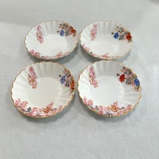 Spode China - Chelsea Garden Mustard Trim - Set of 4 Fruit or Dessert Bowls