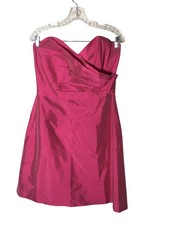 Alfred Sung Dress Women's Size 12 Pink Strawberry Strapless Satin