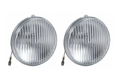 1987-1993 Mustang GT 4.75'' Fog Driving Lights Lamps Glass Lenses w H3 Bulbs Pair