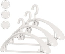 20 Pack Heavy Duty Hangers for Coats - Non Slip Clothes Hanger Set with Hooks -