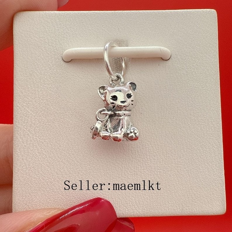 New 925 sterling silver cat charm,charm for bracelet