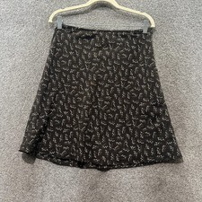 Old Navy VTG Y2k 2002 Brown Floral A-Line Mini Skirt Size 4 Neutral Grunge Retro