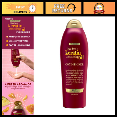 Frizz-Free Keratin Smoothing Oil Conditioner 25.4 fl oz - Moisturizing Hair Care