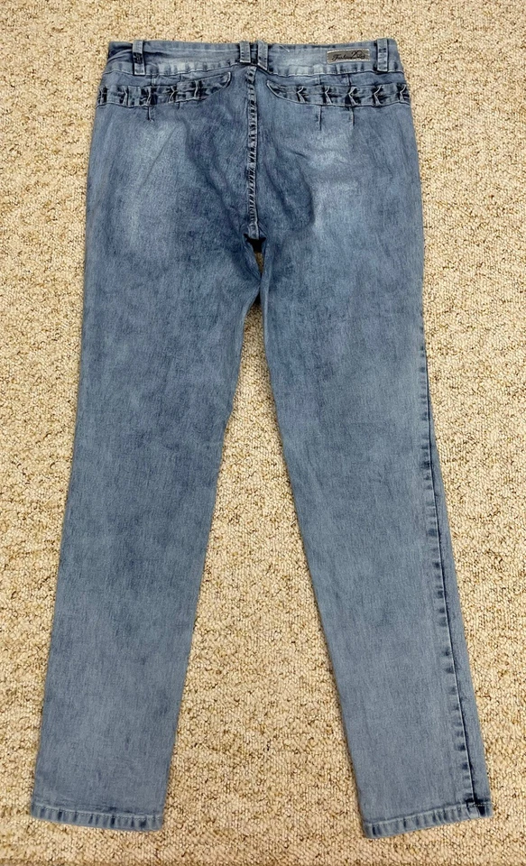 Pantalones de mezclilla de moda 2 Love Jegging para mujer talla 14 ajustados desgastados elásticos (34x30) Foto 4 de 4