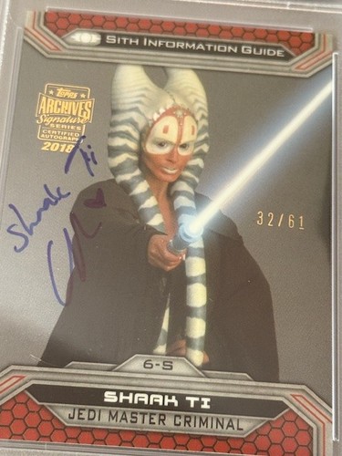 Shaak Ti Auto PSA 9 Star Wars Jedi 2018 Topps Chrome Archives Orli Shoshan /61 - Picture 2 of 3