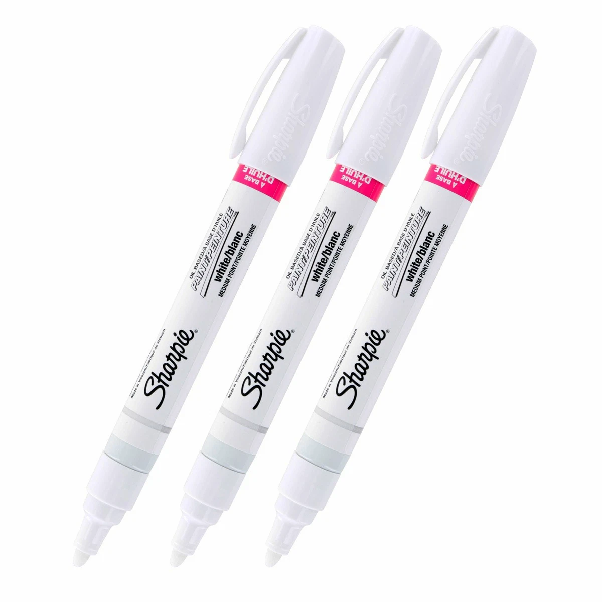 White Sharpie Paint Marker Medium Tip Pen Oil Based UK STOCK FAST