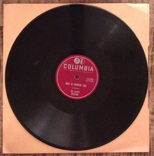 The Jacoby Brothers One Man's Opinion /Who Ye Primpin' Fer! Columbia 78 RPM 110 - Picture 2 of 3