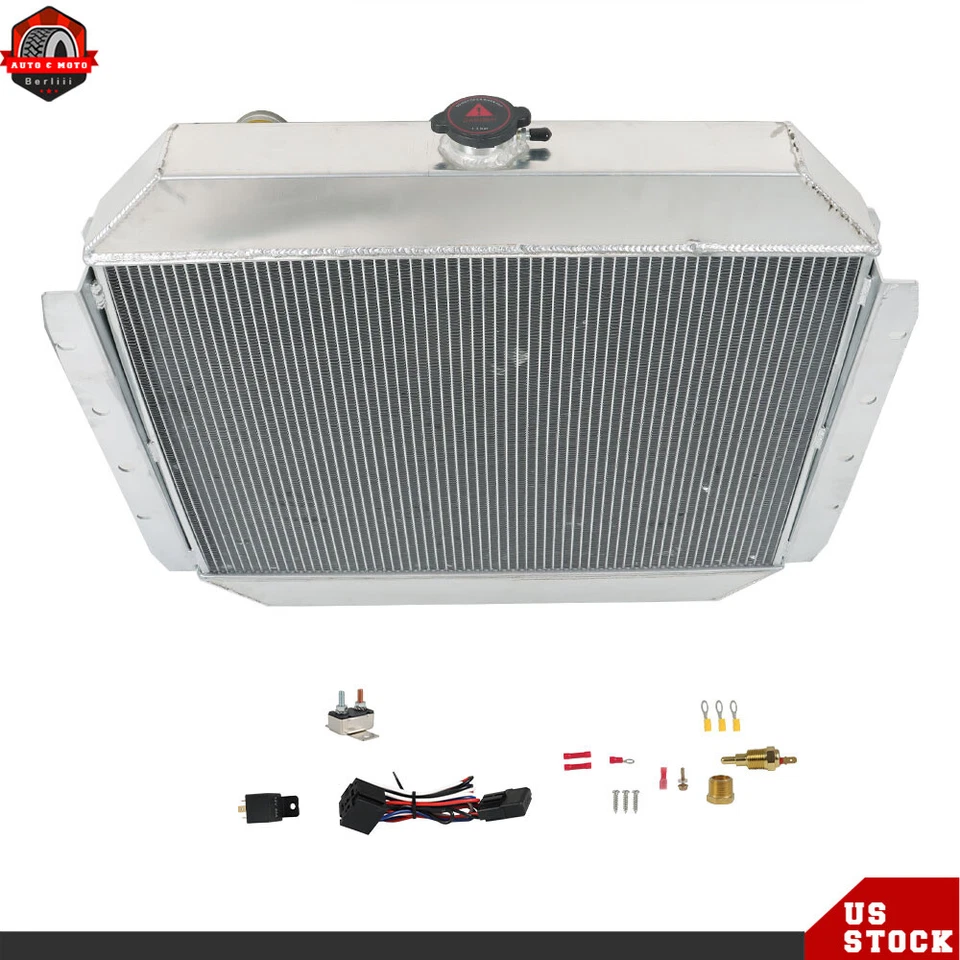 4 Row Radiator Shroud Fan For 1966-1979 Ford F100 F150 F250 F350 Bronco Pickup - Image 3 of 4