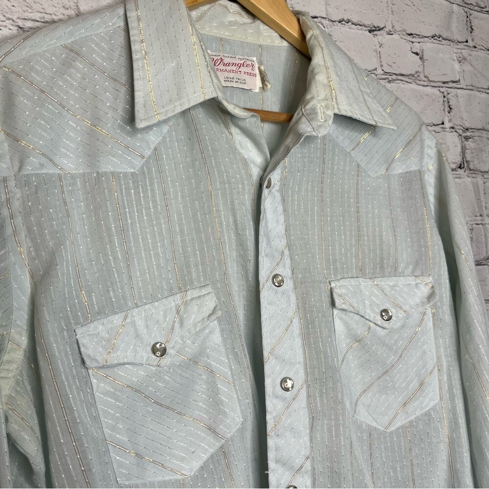 70’s Blue Original Hand Painted Shirt by Wrangler