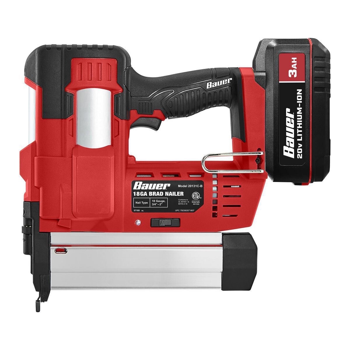 BAUER 20V 18 GAUGE BRAD NAILER NARROW CROW STAPLE eBay