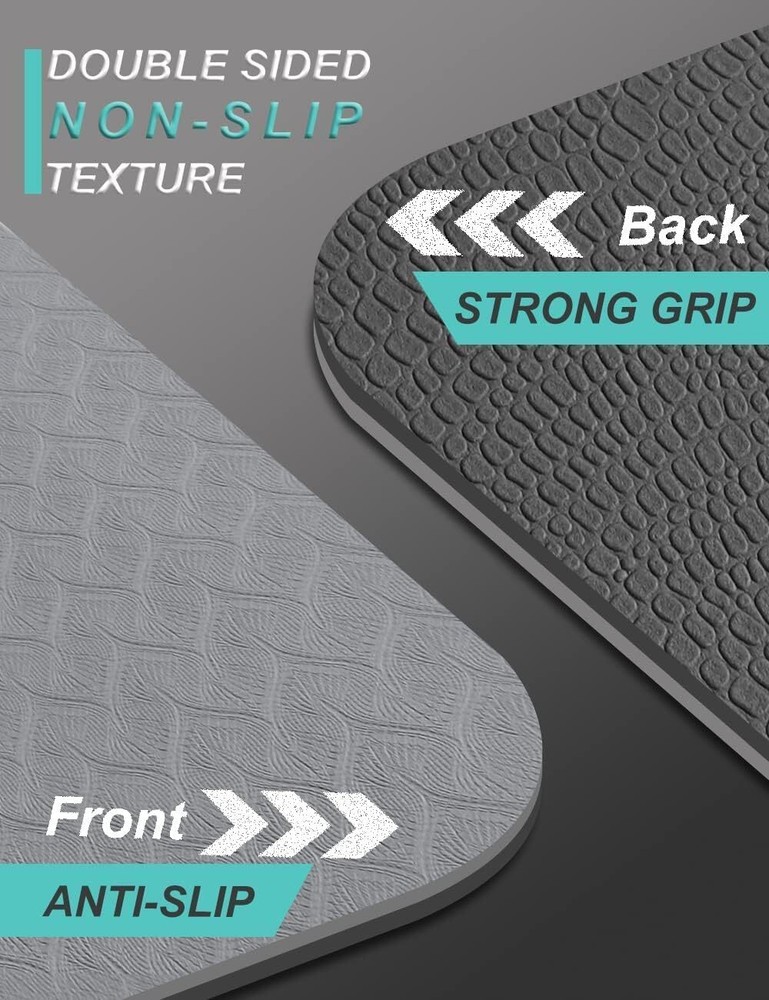 Extra Wide 72x32 Double-Sided Non Slip Yoga Mat 7mm Thick