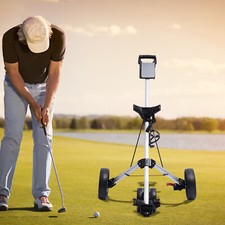 Folding 4 Wheel Golf Pull Push Cart Trolley Scorecard Umbrella Drink Holder Club