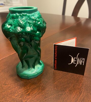 Desna Czech Malachite Dancing Nudes Art Deco Style Vase | eBay